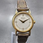 Seiko Watch Women 20mm White Dial Gold Tone Round 2Y00-0A10 New Battery