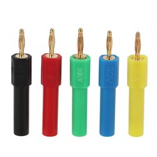 5Pcs Male To Female Banana Plug 2mm To 4mm PA Brass Bananas Plugs Adapter For