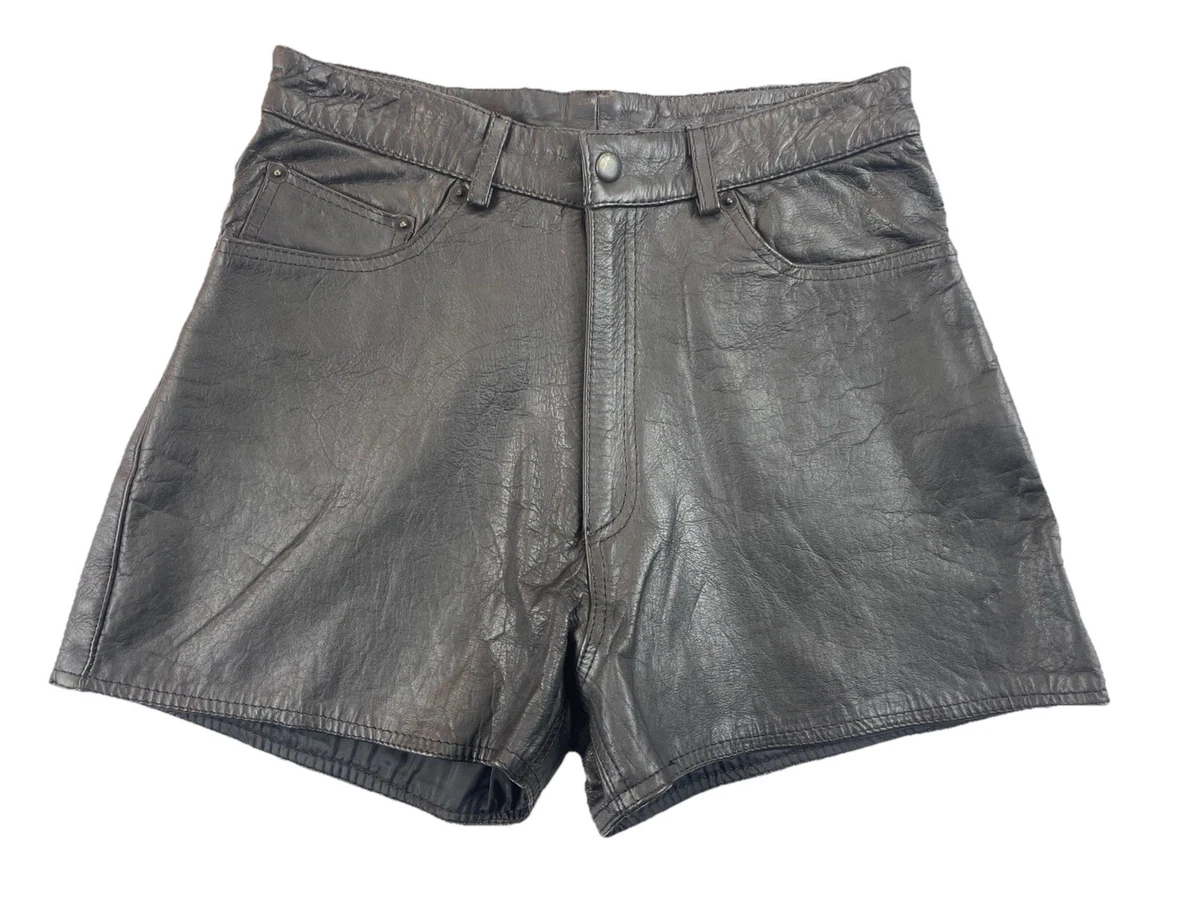 Black Leather Vintage Shorts for Women for sale | eBay