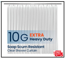 Peva 10gauge Shower Curtain Liner 72  W X 72  H Clear 10g Extra Heavy Duty Thick