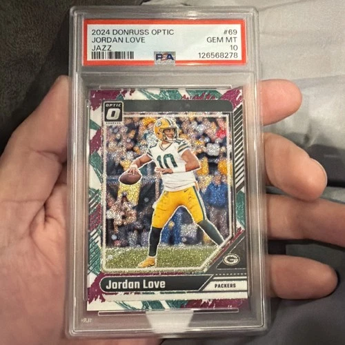 Panini 2024 Donruss Optic Jordan Love #69 Jazz Prizm  PSA 10 Packers