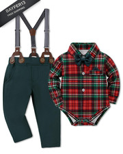 DISAUR Baby Boy Clothes Set Infant Tuxedo Christmas 18-24 Months,