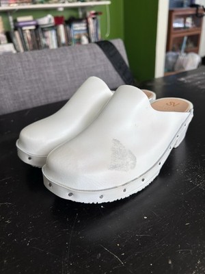 Santa Venetia Handmade Leather White Clogs Women s Sz: EU 39 / US 8.5