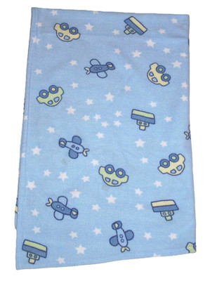 Especially For Baby Blue Fleece Blanket White Star Car Plane Boat Airplane 30x40