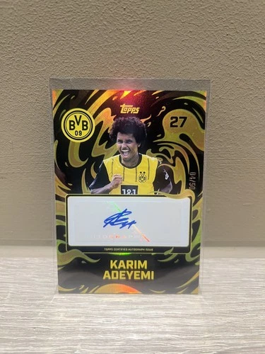 Topps Borussia Dortmund 2024-25 Team Set Karim Adeyemi /50 numbered auto card