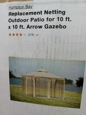 Outdoor Netting Replacement Canopy Screen Mesh Tan for 10ft x 10ft Arrow Gazebo