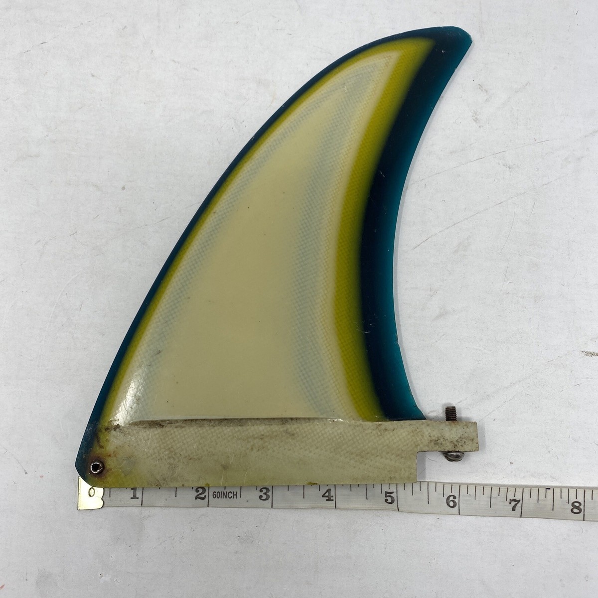 D..itnf‼️‼️70's‼️ ビンテージシングルフィン RARE Crazy Original Colorful Surfboard Fin Vintage Yellow