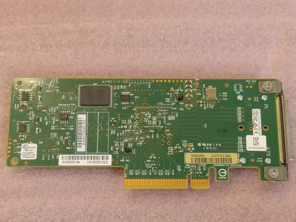 LSI SAS 9200-8e-HP 8-Port, Dual Port 6Gb/s SAS+SATA HBA Raid Controller PCIe - Image 4 of 4