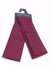  125 Tommy Hilfiger Men S Red Blue Check Suit Handkerchief Dress Pocket Square