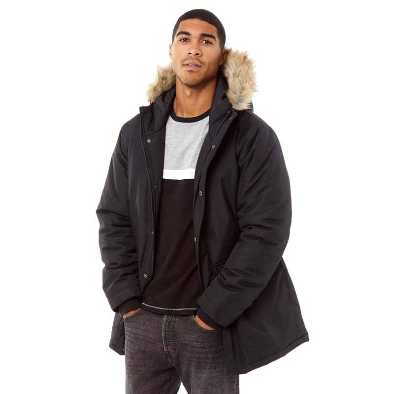 French connection mens parka black sale