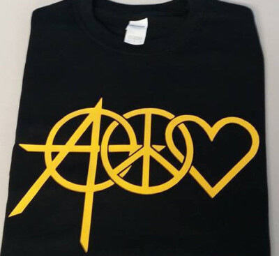 Anarchy Love Peace T shirt Tee Gildan unisex  all sizes Protest 
