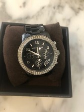 Michael Kors Black Ceramic Crystal Watch