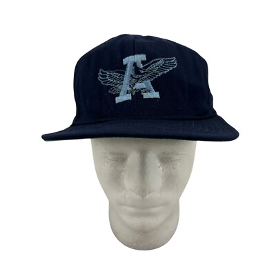 Vintage New Era Hat Mens Dark Navy Snapback Airport High School Eagle Made USA