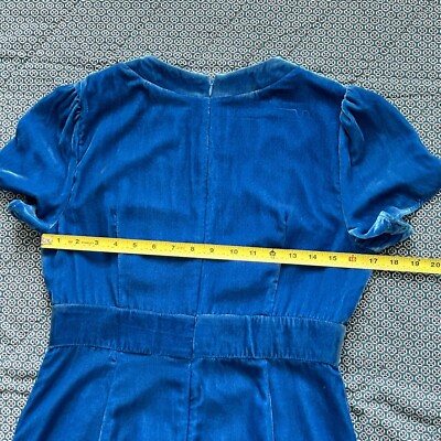 Nordstrom Size M Velvet Peacock Blue Dress Midi Party Celebration Jewel  Tone NWT | eBay