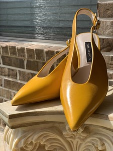 mustard yellow slingbacks