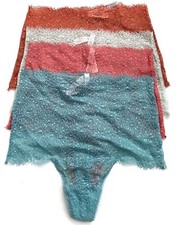 Victoria's Secret Floral Lace Lot of 4 High Waist Thong Panty Panties Small S