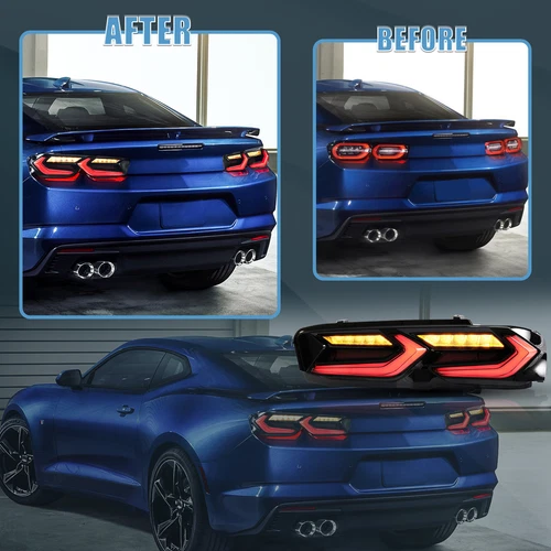 VLAND LED Rückleuchten für 2019-2024 Chevrolet Camaro Smoke Red Lens Paar - Bild 7 von 8