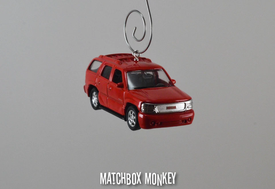 GMC Yukon Denali Custom Christmas Ornament 1/64th Truck SUV Red 2001, 2002, 2003 - Image 3 of 4