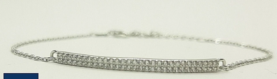 Bracciale  tennis  donna in argento RODIATO 925/1000  CENTRALE ZIRCONI BIANCHI - Immagine 2 di 4