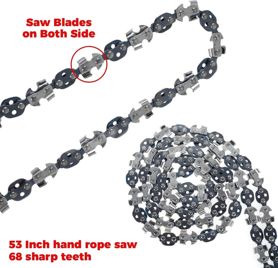 Sierra de extremidad de cuerda 53 pulgadas sierra de cadena manual de extremidad de alto alcance cortadora de 68 dientes Foto 3 de 4