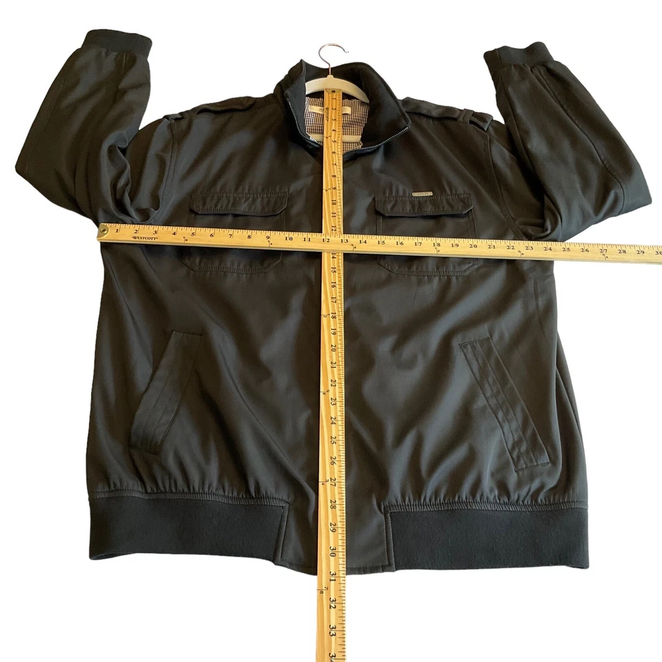 Chaqueta cortavientos pesada vintage Arrow para hombre negra cremallera completa talla XXL 90’s Y2K Foto 3 de 4