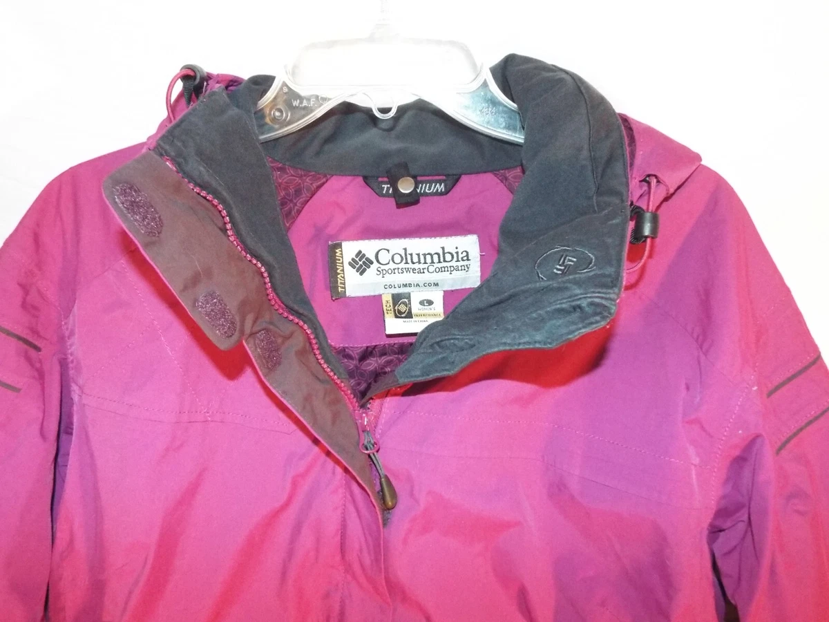 Columbia Titanium Omni Tech Jacket Waterproof Breathable Purple