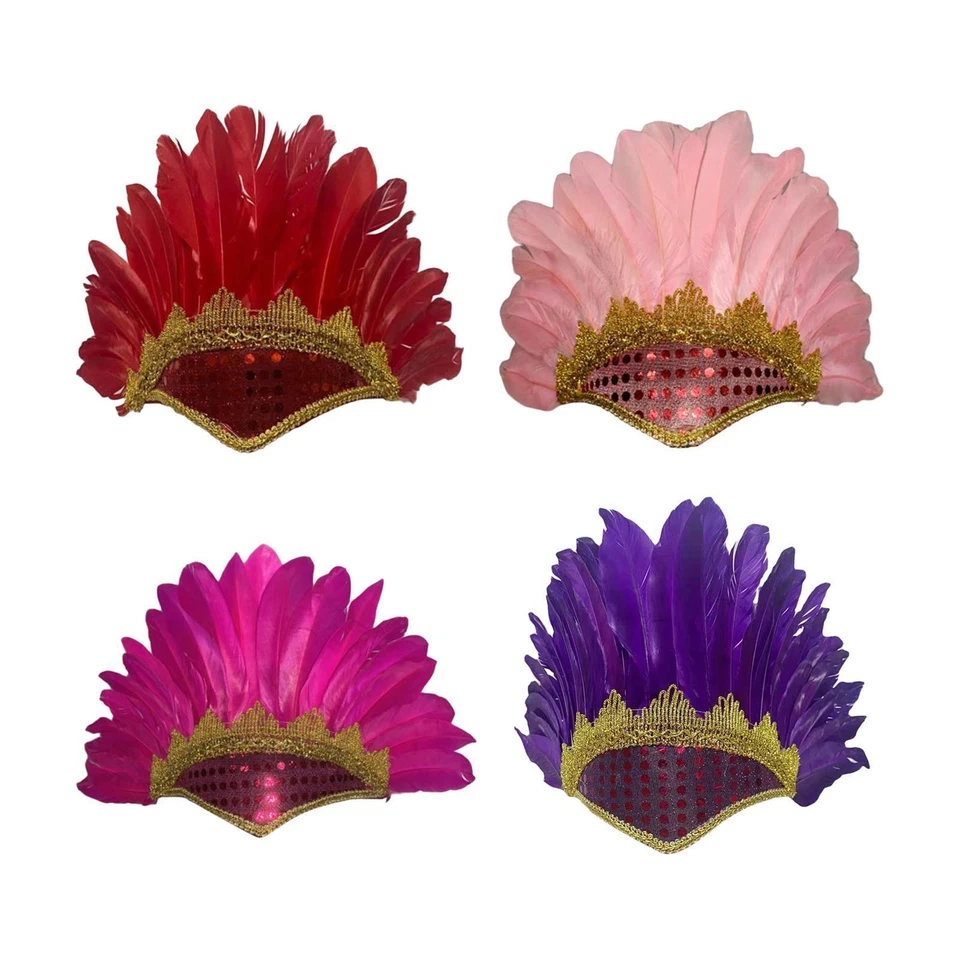 Chief Indian Hat Hair Band Feather Headdress for Cosplay Carnival Halloween - Image 1 of 1