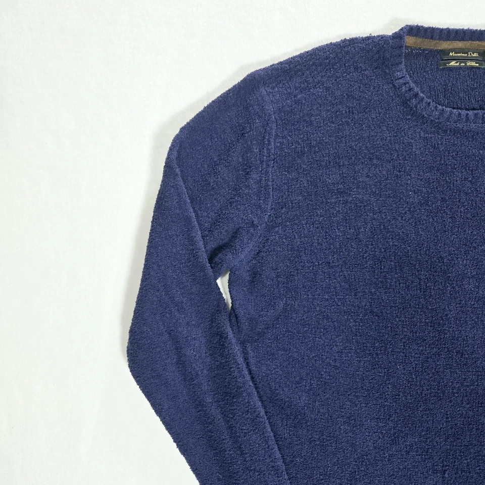 Massimo Dutti Sweater Size XL Womens Long Sleeve Pullover Navy Blue Crew Neck - Image 4 of 4