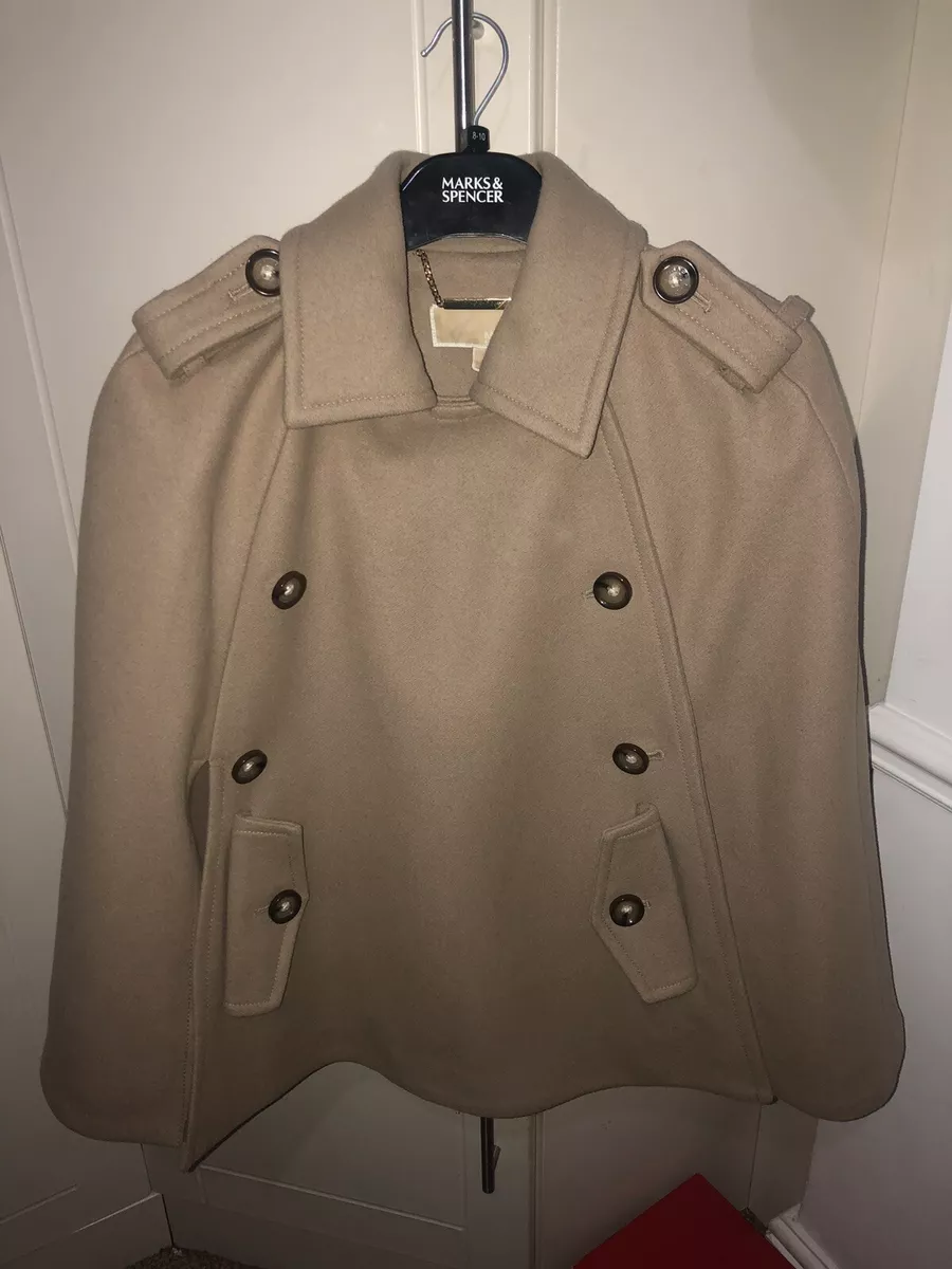 Michael Kors Wool Trench Cape Coat