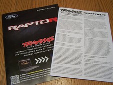 Fits Traxxas 101076-4 Raptor R 4x4 Manual and Parts List Sheet