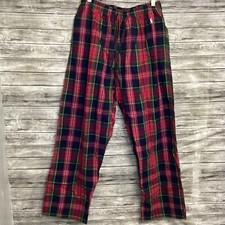 Polo Ralph Lauren Pajama Pants Mens Large Red Plaid Sleepwear Drawstring Logo