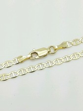 10k Solid Yellow Gold Mariner Anchor Bracelet Chain 7" 3.2mm Women