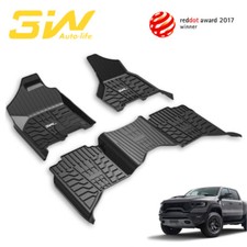 3w Floor Mats For 2013-2018 Dodge Ram 1500 2500 3500 Crew Cab Tpe Weather Liners