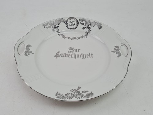 2x Teller Porzellan Koenigszelt Silberhochzeit Jubiläum Spruch Deko #242962 - Bild 5 von 12