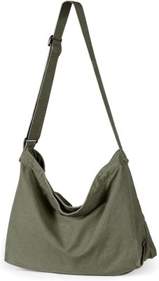 Etercycle Canvas Umhängetasche Damen, Canvas Crossbody Bag Herren Groß S