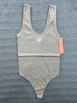 Colsie Womens Size XS Beige Seamless Bodysuit