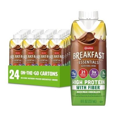 Carnation Breakfast Essentials High Protein with Fiber Ready-to-Drink, 8 FL O...