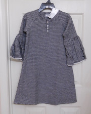 NWT Petite Plume Houndstooth Bell Sleeve Nightgown sz 4 5 or 6