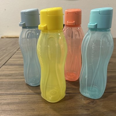 Tupperware New eco bottle multi color 310 Ml Set Of 4 ( open box new ) 