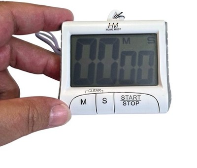 Electronic Stopwatch Timer Kitchen Cooking Magnet Back Hanging Minutes Seconds 