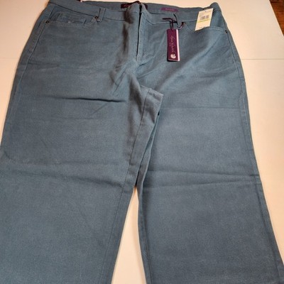 Gloria Vanderbilt Amanda Jeans Size 18W Teal High Rise Straight New With Tags