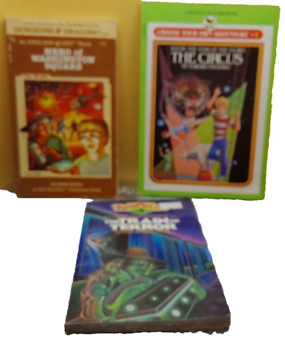 D&D Twistaplot choose own adventure Books PB lot 3 1980s Square Train Circus