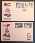 THAILAND FDC 1980  2 COVERS THAILAND IN DENMARK