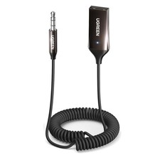 Compact Bluetooth Car Adapter with Built-in Microphone Plug-and-Play Setup
