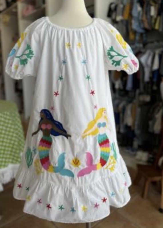 Kids By The Sea Mermaid Dress Size 5Y Cotton Poly Blend Mini Boden?