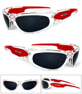 XLoop Herren Damen SPORTS Designer Wrap Sonnenbrille UV400 Klar & Rot Schwarz