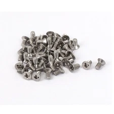 M2.5x5mm 304 Stainless Steel Phillips Flat Countersunk Head Machine Screws 50pcs