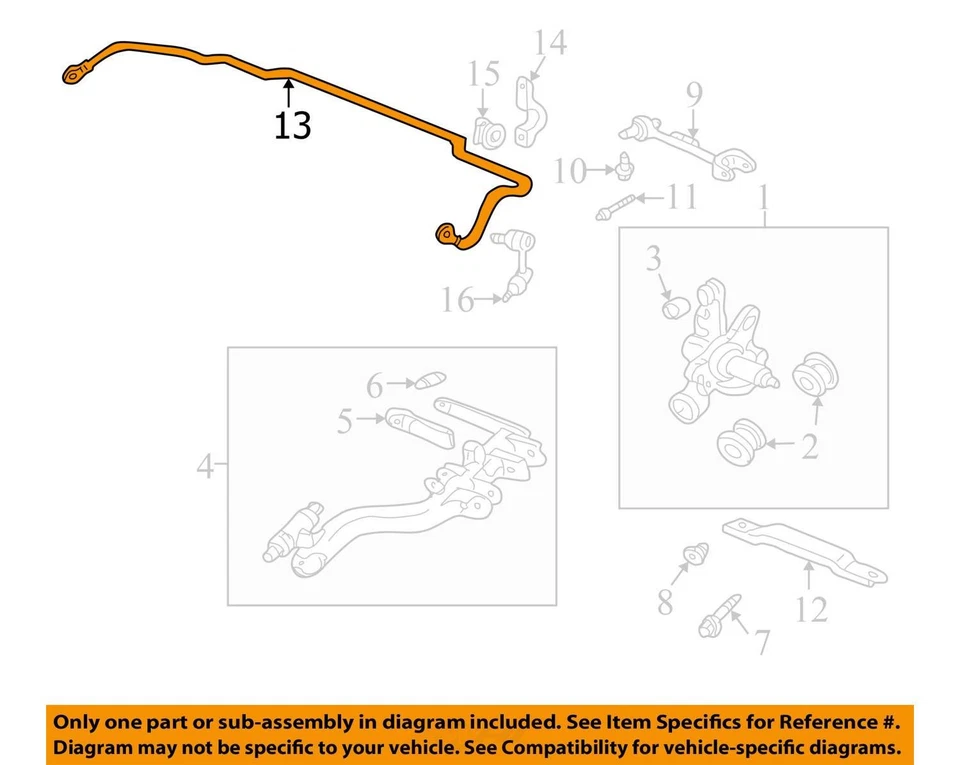 Barra estabilizadora delantera Acura RSX 2005-2006 OEM XEBFJ Foto 3 de 4