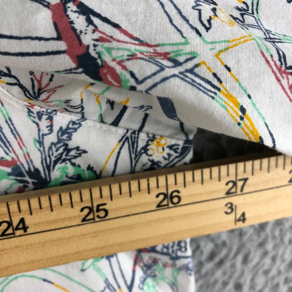 Camisa Columbia Abotonada Para Hombres XLT Hoja Blanca Estampado Árboles Aire Libre Campamento Senderismo Foto 4 de 4