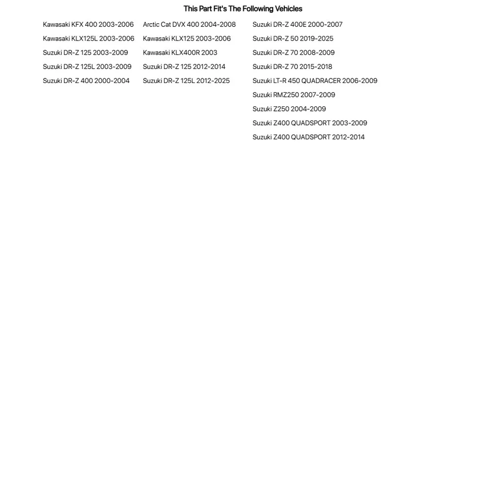 Tapa de gas de aluminio Tusk Billet negra mecanizada para KAWASAKI KFX 400 2003-2006 Foto 2 de 4